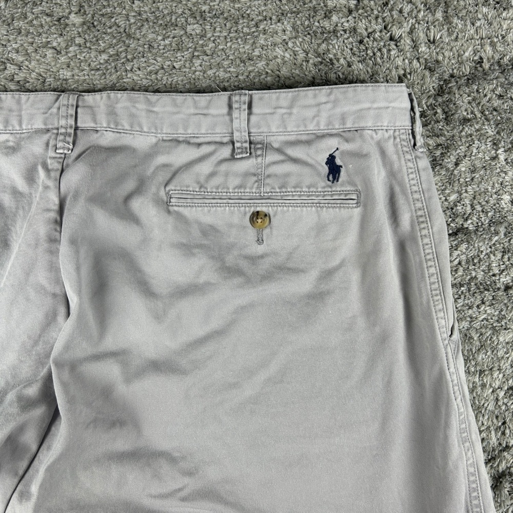Polo Ralph Lauren Classic Fit Shorts Mens 44x10 Grey Chino Twill Cotton Casual